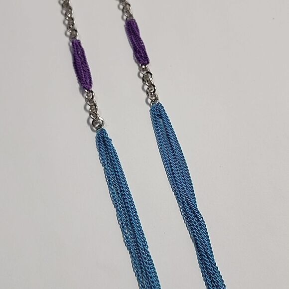 Aeropostale Silver and Multicolor Chain Necklace - Picture 4 of 5